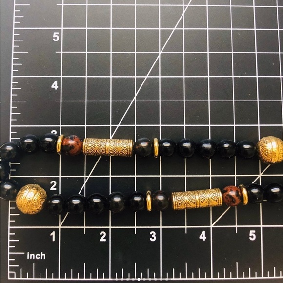 Beautiful 1928 Black Glass necklace - Picture 5 of 11